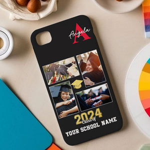 Graduation Custom Texts And 4 Photos Graduation Phone Case - Personalized Phone Case, Gift For Graduation