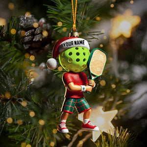 Pickleball Christmas Ornament, Personalized Ornament