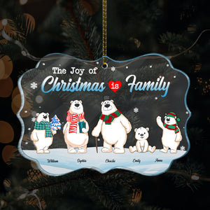 The Joy Of Christmas Is Family - Custom Appearances And Names Christmas Gift - Personalized Acrylic Ornament