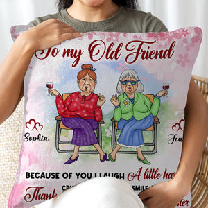 To My Old Friend ThankYou For Being My Biological Sister - Personalized Pillow, Gift For Friends