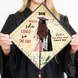 Graduation Custom Appearance And Texts Grad Cap Topper - Personalized Customized Graduation Cap, Graduation Gift