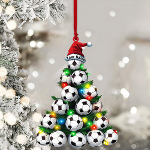 Football Christmas Tree Ornament, Personalized Ornament