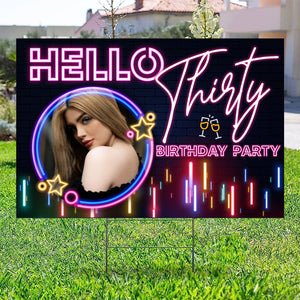 Personalized Birthday Lawn Sign, Hello Birthday Party , Gift For Birthday