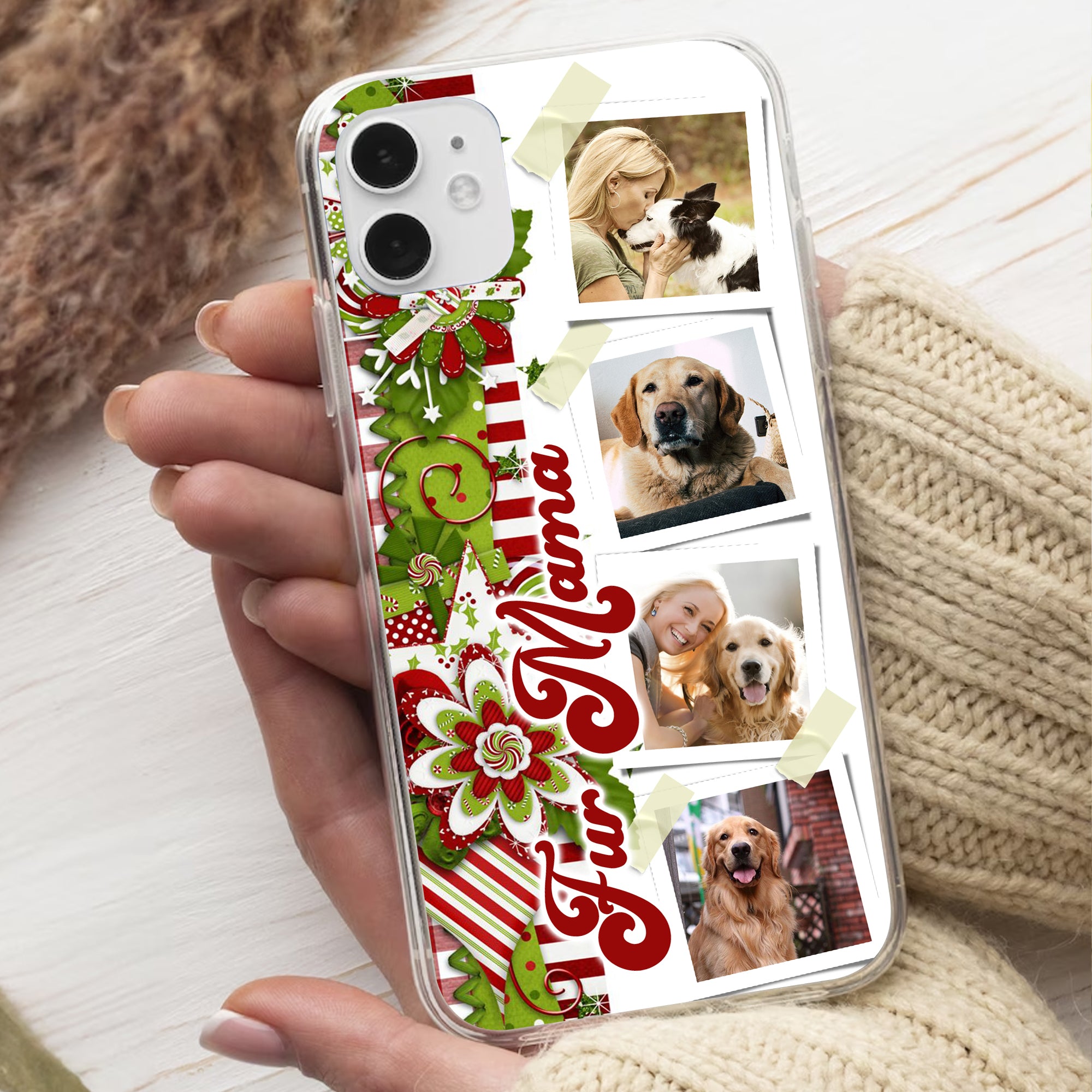 Custom Dog Photo - Fur Mama - Personalized Phone Case, Gift For Pet Lovers