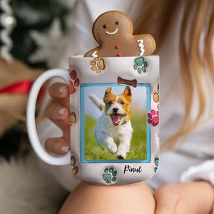 Best Dog Mom Ever, Color Paw - Custom Photo And Name, Personalized Mug