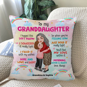 To My Grandkid Morning Noon And Night Love Always - Personalized Pillow, Gift For Family