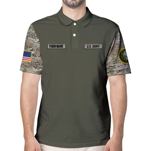 Death Smiles At All Of Us - Only The Veterans Smile Back - Customized U.S. Veteran Polo Shirt, Gift For Veterans