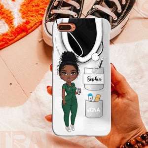 Nurse Life Pretty Doll Nurse - Custom Appearance And Names - Personalized Phone Case