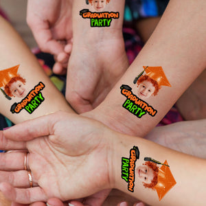 Graduation Party Tattoo Gift, Custom Temporary Tattoo, Personalized Tattoo, Fake Tattoo