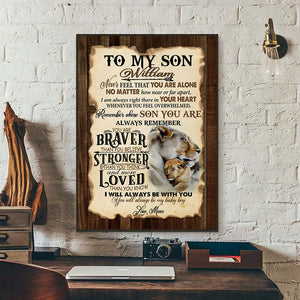 To My Son - You Will Always Be My Baby Boys - Personalized Mom And Son Canvas - Gift For Family