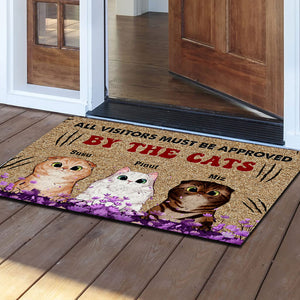 Personalized Cute Kittens Doormat, All Visitors Must Be Approved By The Cats, Cat Lovers Gift