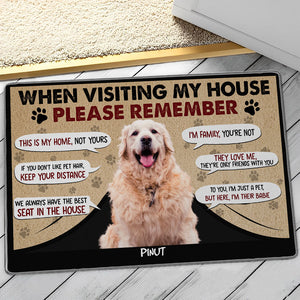 Personalized Pet Doormat, When Visiting My House Please Remember,  Puppy and Kitty DoorMats