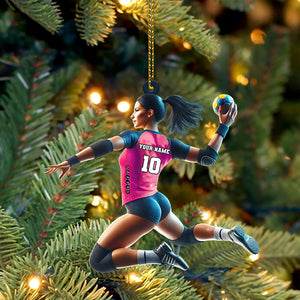 Custom Ornament, Handball Woman Ornament, Christmas Decor