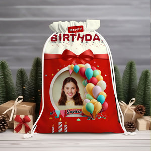 Happy Birthday Red Box String Bag Personalized Christmas String Bag