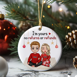 You And Me We Got This, Custom Appearances And Names- Personalized Ceramic Ornament - Gift For Christmas, Gift For Couple