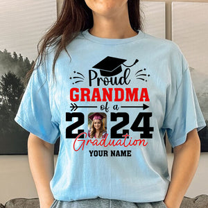 Proud Of A 2024 Graduation Custom Photo And Text - Gift For Graduation - Personalized T-Shirt