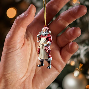 Butcher Santa Home Decor Christmas Ornament, Personalized Ornament