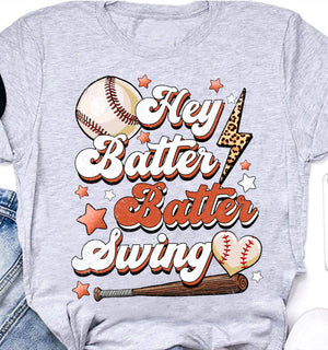 Custom Baseball Mom Hey Batter Batter Swing, Personalized T-Shirt, Gift For Family, Baseball Lovers