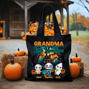 Happy Halloween - The Little Monsters - Custom Name - Personalized Tote Bag, Halloween Gift