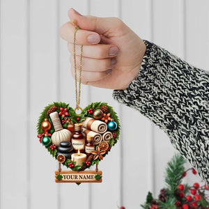 Custom Ornament, Heart Of Massage Ornament, Christmas Decor