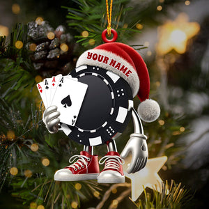 Poker Casino Christmas Ornament, Personalized Ornament