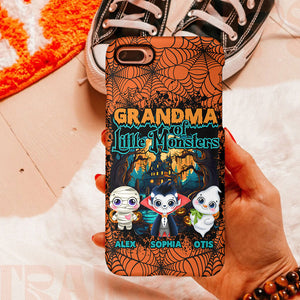 Happy Halloween, The Little Monsters - Custom Appearance And Names - Personalized Phone Case - Halloween Gift