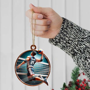 Custom Name and Number Handball Ornament, Christmas Gift for Handball Lover