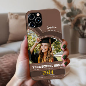 Congratulation Graduated, Custom Photo And Texts Graduation Phone Case - Personalized Phone Case, Graduation Gift