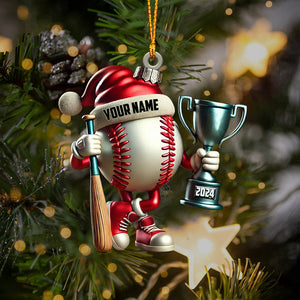 Baseball Champion Christmas Ornament, Personalized Ornament