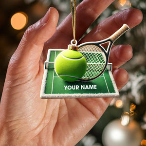 Tennis Yard Christmas Ornament, Personalized Ornament