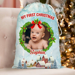 My First Christmas Personalized Christmas String Bag