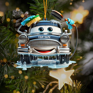 Washing Car Home Decor Christmas Ornament, Personalized Ornament