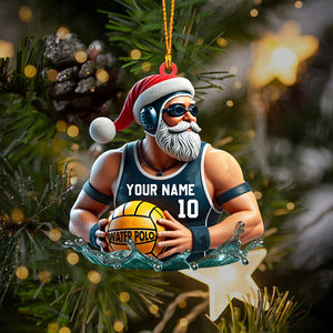 Cool Santa Basketball Home Decor Christmas Ornament, Personalized Ornament