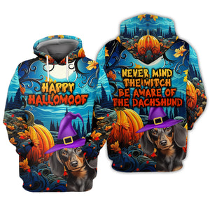 Happy Hallowoof - Never Mind The Witch Be Aware Of Pet - Personalized Halloween 3D Shirt, Halloween Gift