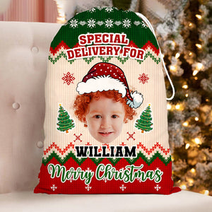 Special Delivery For Kid Personalized Christmas String Bag