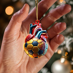 Ball Heart Home Decor Christmas Ornament, Personalized Ornament