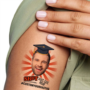 Just Got Real Tattoo Gift, Custom Temporary Tattoo, Personalized Tattoo, Fake Tattoo