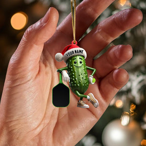 PickleBall Ornament, Cucumber Christmas Ornament, Personalized Ornament