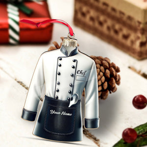 Custom Name Ornament, Chef Uniform