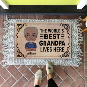 The Best Of The World Lives Here - Custom Appearances And Names - Personalized Doormat - Family Gift