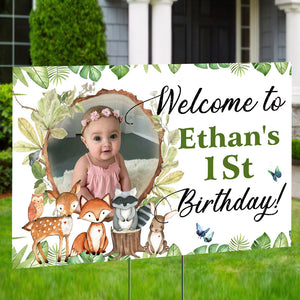 Personalized Baby Birthday Lawn Sign, Welcome To Baby Birthday, Gift For Birthday