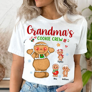 Grandma's Cookie Crew Grandkids, Custom Appearance And Names - Personalized T-Shirt - Gift For Family