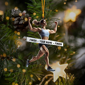 Strong Woman Home Decor Christmas Ornament, Personalized Ornament