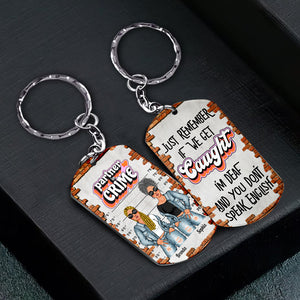 Personalized  Partner In Crime Metal Keychain, Gift For Best Friend