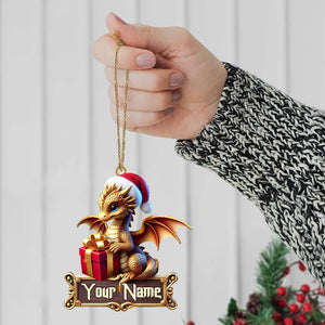 Custom Little Dragon Ornament, Personalized Ornament