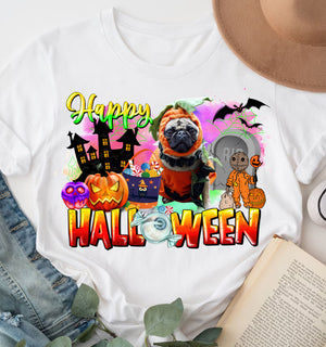 Happy Halloween, Personalized Light T-Shirt - Gift For Family, Friends, Pet Lovers