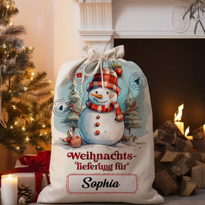 Weihnachts Lieferung Fur Custom Text, Personalized String Bag, Christmas Gift