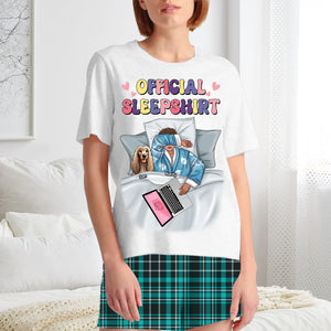 Official Sleepshirt Woman & Dogs- Custom Appearances And Names - Personalized Pajamas Set