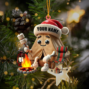 Christmas Camping Ornament, Personalized Ornament