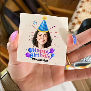 Welcome Birthday Party, Custom Photo And Texts Temporary Tattoo, Personalized Tattoo, Fake Tattoo